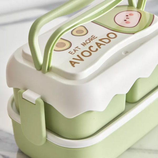 Portacomida Kawaii Aguacate x3 Tazas - Imagen 3