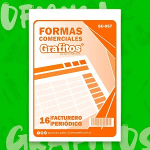 Facturero Periódico 1/16 Grande Grafitos