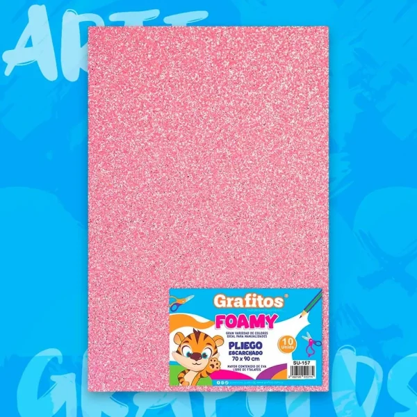 Fommy Lamina Grafitos Escarchado Rosado
