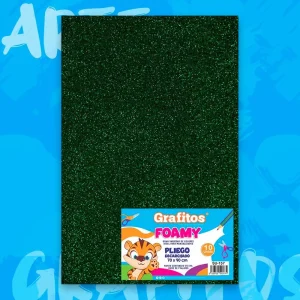 Fommy Lamina Grafitos Escarchado Verde Oscuro
