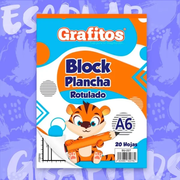 Block Plancha Rotulado A6 Grafitos