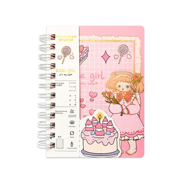 Agenda Mini Kawaii Rayada Con Pestaña - Imagen 4