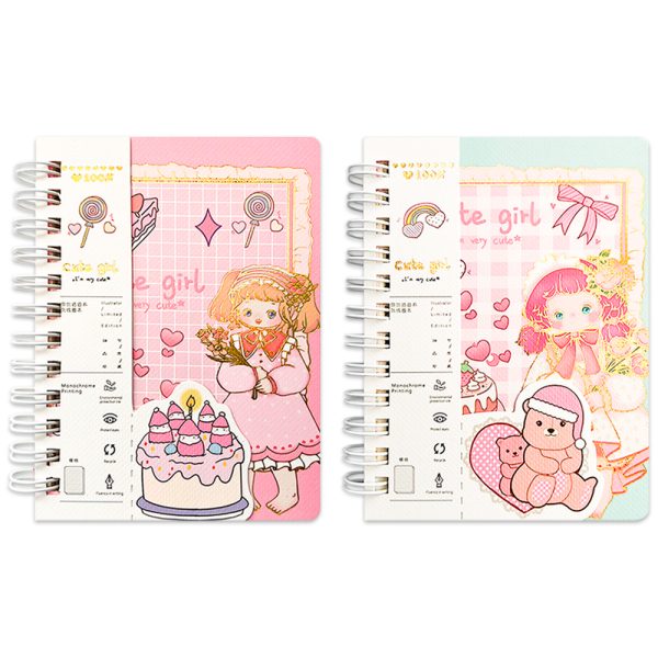Agenda Mini Kawaii Rayada Con Pestaña - Imagen 3