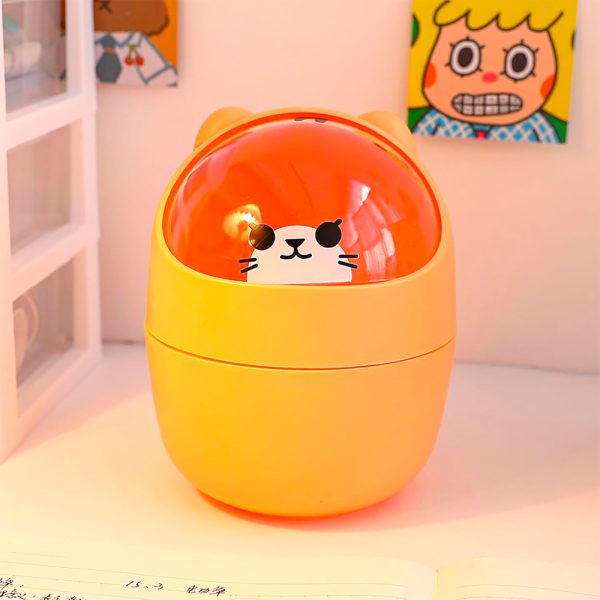 Basurero Mini Kawaii Motivo Caritas De Animales - Imagen 4