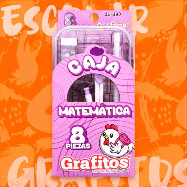 Caja Matemática De 8 Piezas Grafitos