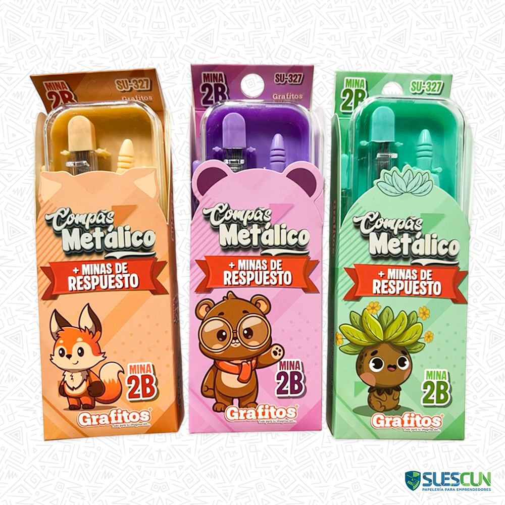 Compás Escolar Metálico SU-327