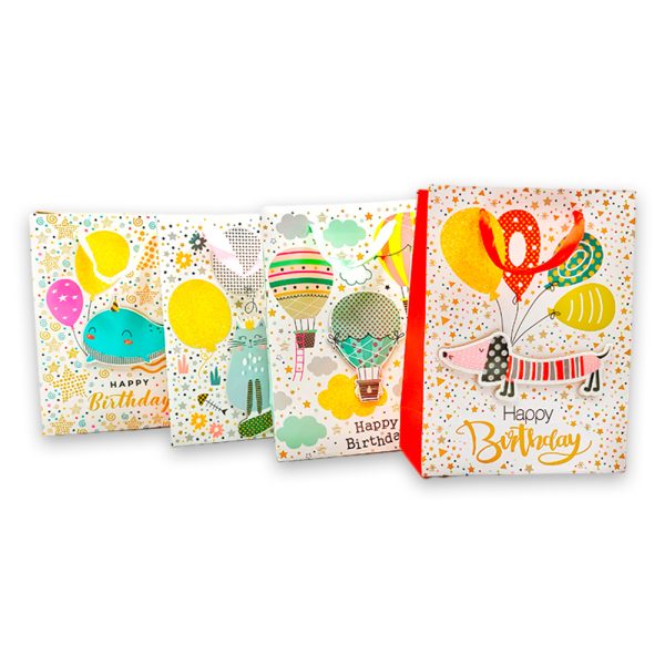 Bolsas De Regalos Talla M Coloridas 3D