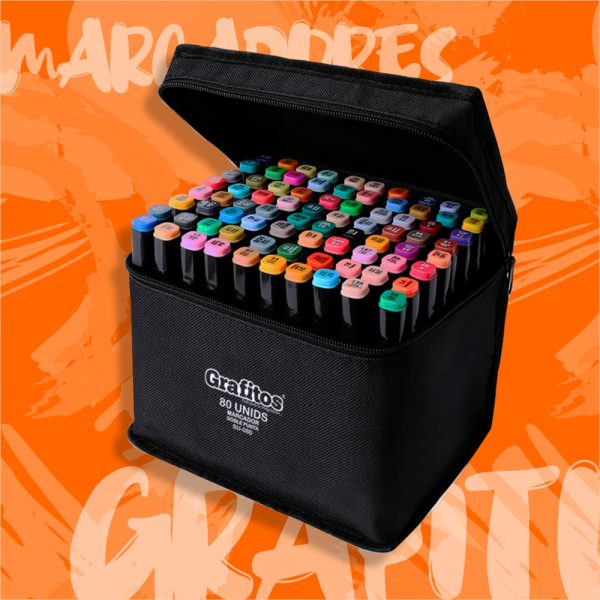 Marcadores Grafitos x80 Unidades Doble Punta Con Envío Gratis