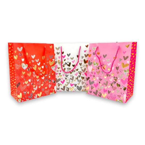 Bolsas De Regalo Corazones Talla M
