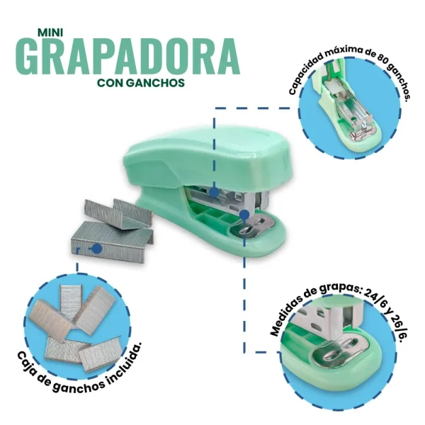 Mini Grapadora con Ganchos - Imagen 3