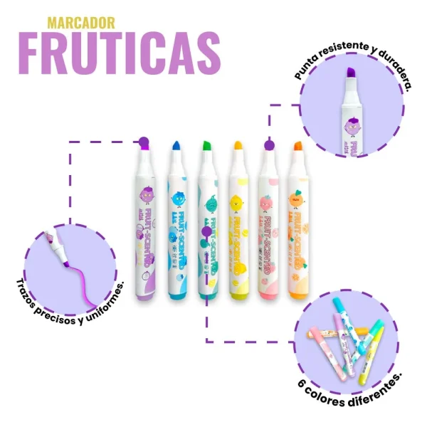 Marcadores de Frutas Kawaii - Imagen 4