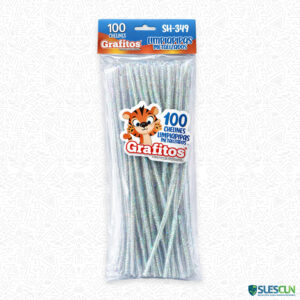 Chelín Metalizado Blanco x100 und