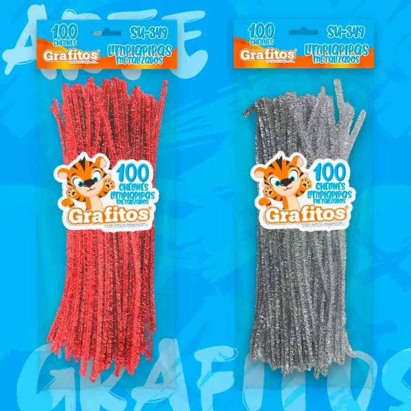 Limpiapipas Metalizado Grafitos