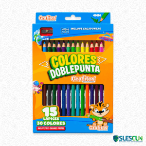 Colores Grafitos Doble Punta 12+3