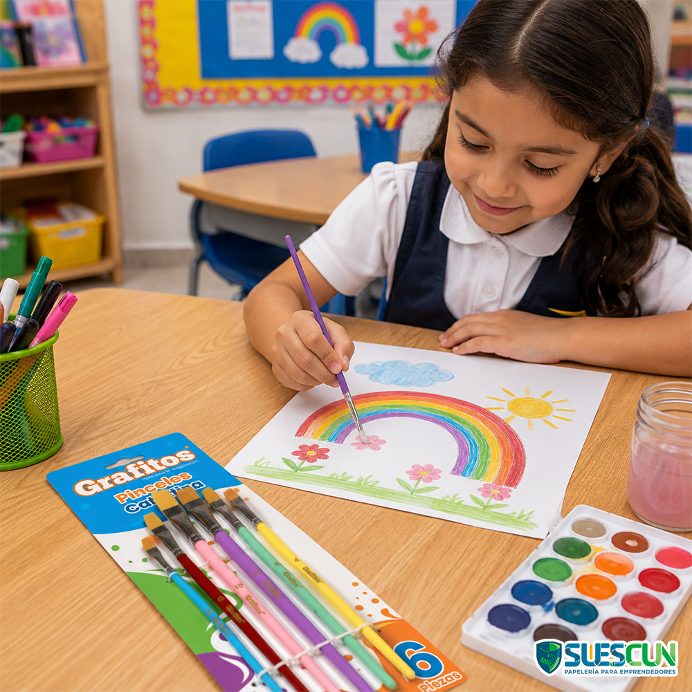 Set Pinceles Grafitos Planos x6