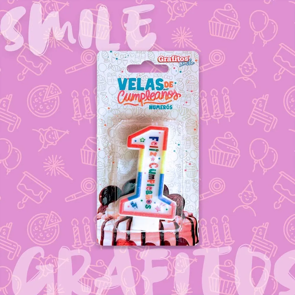 Velas Numéricas Grafitos Medianas