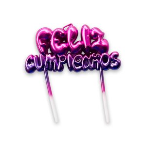 Vela Feliz Cumpleaños Pequeña Metalizada