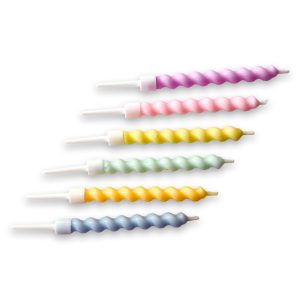 Velas En Espiral Colores Pasteles Grafitos