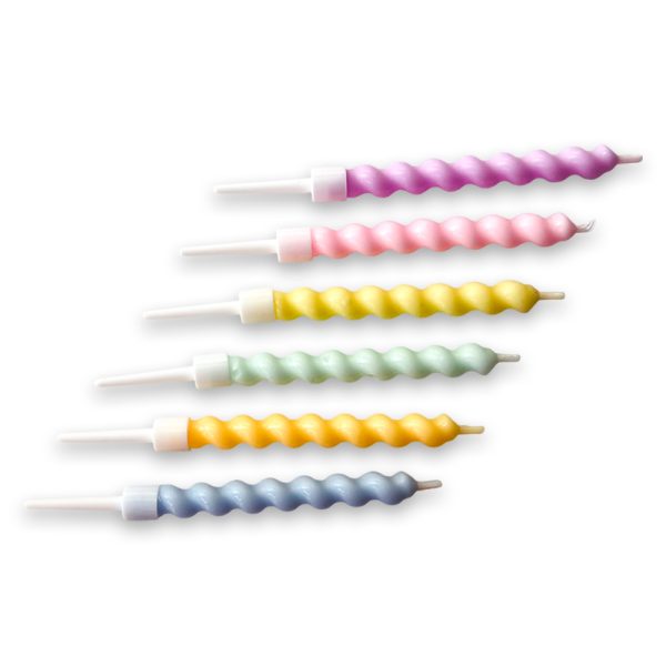 Velas En Espiral Colores Pasteles Grafitos