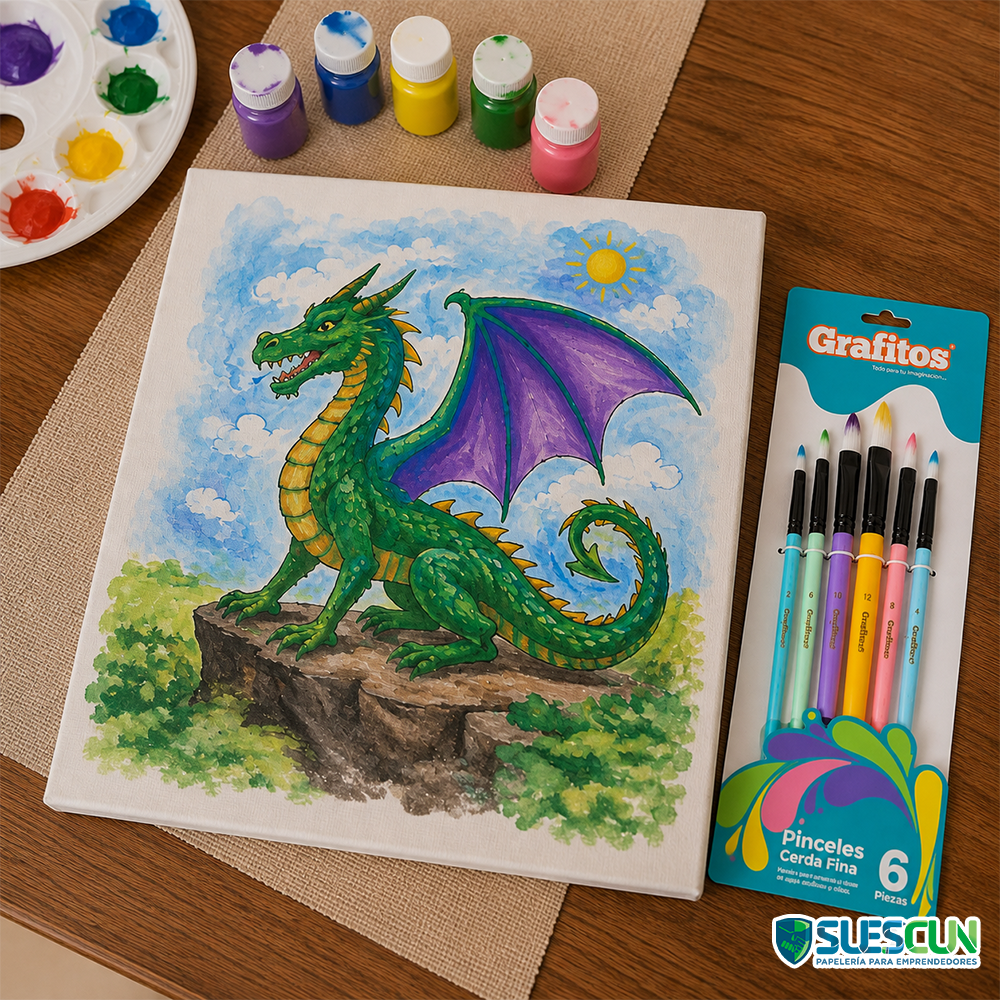 SET PINCEL SU-260 GRAFITOS X 6 LENGUA DE GATO PASTEL - Imagen 3