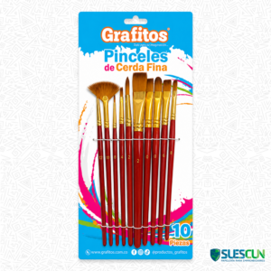 Pinceles Cerda Fina Grafitos x10