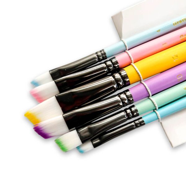 Set Pinceles Angulares Grafitos x6
