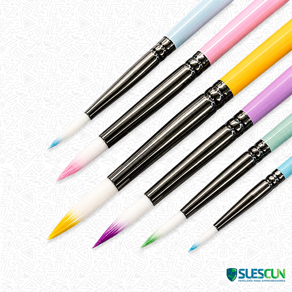 Set Pinceles Redondos Grafitos x6 - Imagen 4