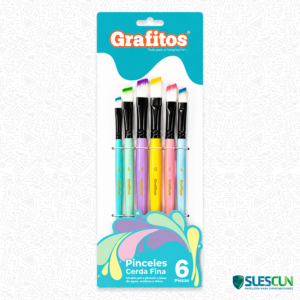 Set Pinceles Angulares Grafitos x6