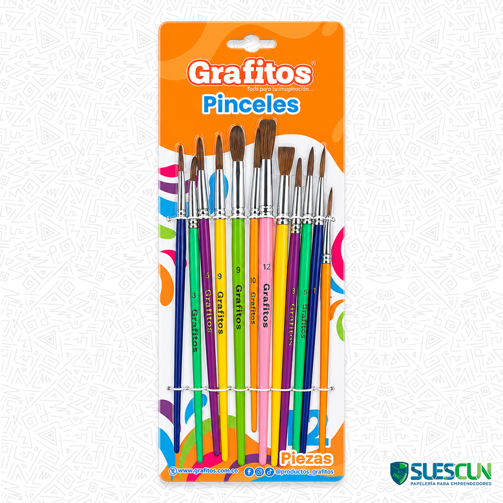 Set Pinceles Grafitos x12