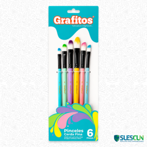 Set Pinceles Lengua De Gato Grafitos x6