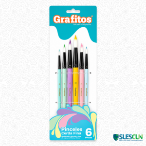 Set Pinceles Redondos Grafitos x6