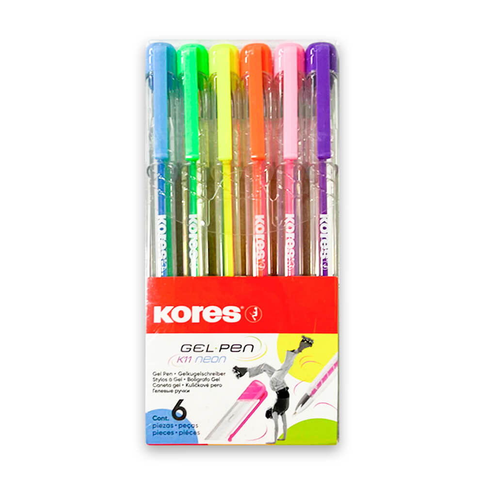 Biógrafos Gel Neón Kores x6