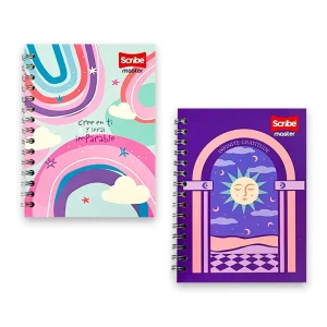 CUADERNO 85 ARGOLLADO CUADROS FEMENINO PD SCRIBE
