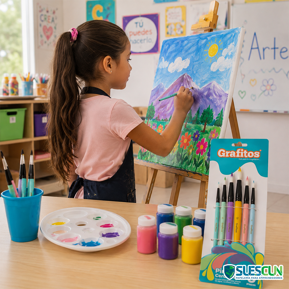 Set Pinceles Redondos Grafitos x6 - Imagen 2