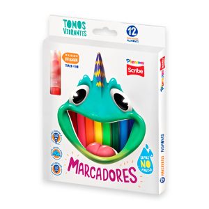 Plumones Scribe Lavables x12
