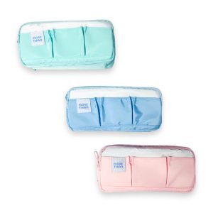 Cartuchera Kawaii 3 Bolsillos Colores
