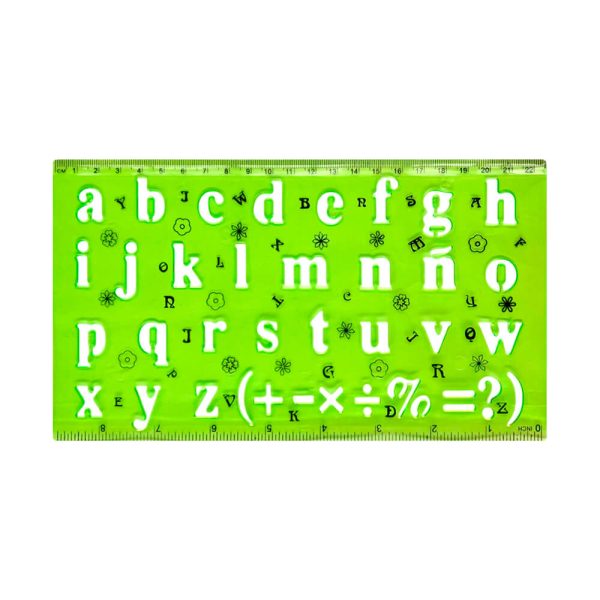 Set Plantilla Letras X2 ABC Mayúscula Y Minúscula