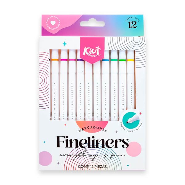 Marcadores Fineliners 0.7mm Kiut x12