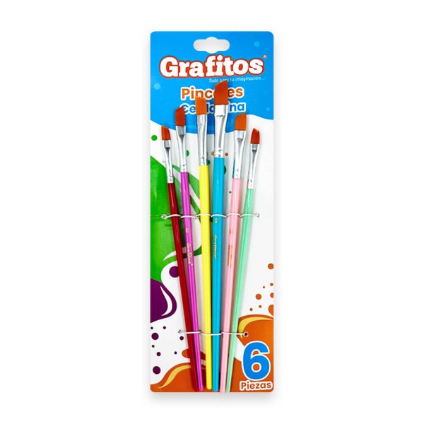 Pinceles Grafitos Angulares x6