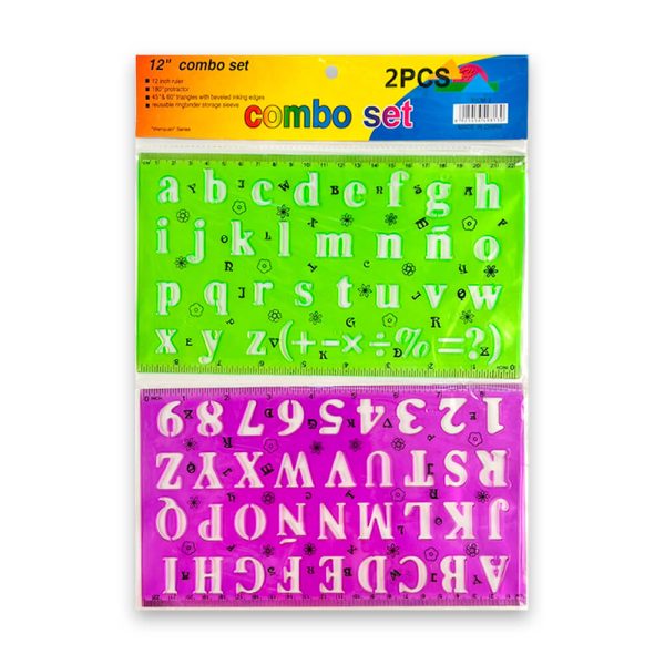 Set Plantilla Letras X2 ABC Mayúscula Y Minúscula