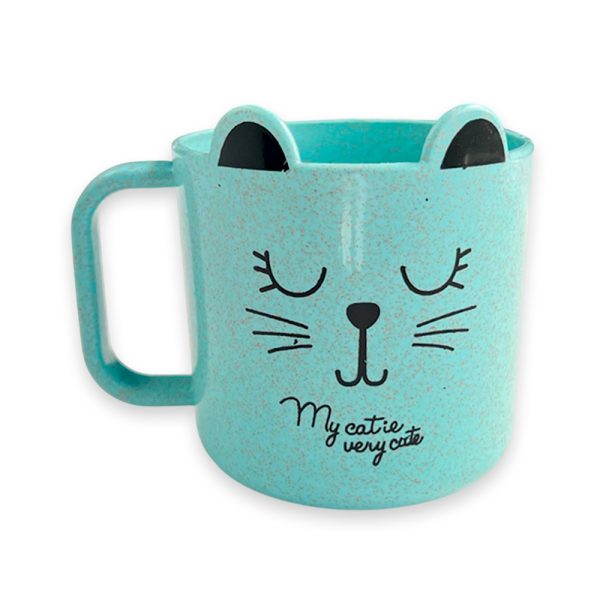 Pocillo Plástico Kawaii Gato