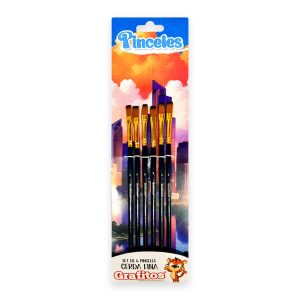 Set Pinceles Planos SU-385-4
