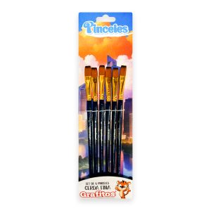 Set Pinceles Planos SU-385-8