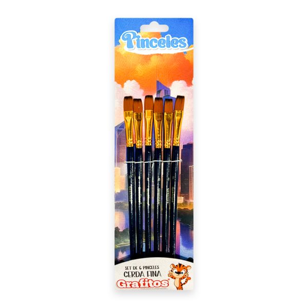 Set Pinceles Planos SU-385-8