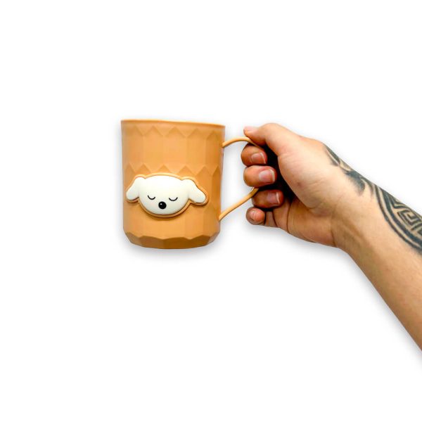 Pocillos Plásticos Kawaii Perrito 3D