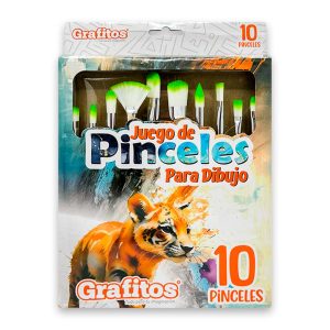 Juego De Pinceles Para Dibujo x10
