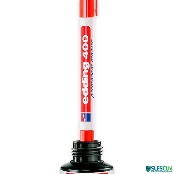 Marcador Permanente Edding 400 Rojo - Imagen 7