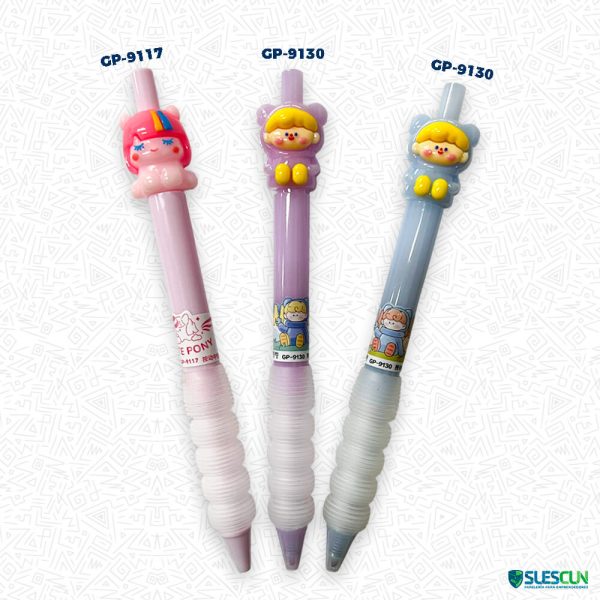 Bolígrafo retráctil Kawaii muñecos 0.5 mm