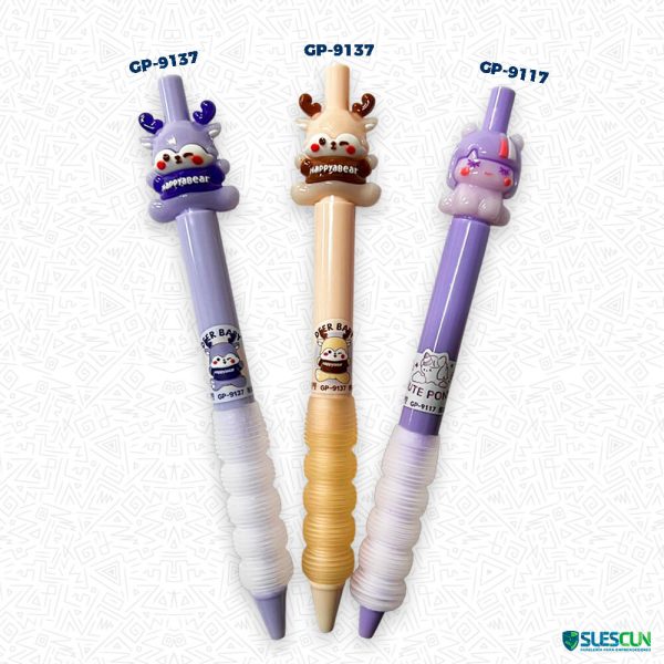 Bolígrafo retráctil Kawaii muñecos 0.5 mm