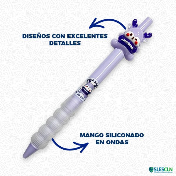 Bolígrafo retráctil Kawaii muñecos 0.5 mm